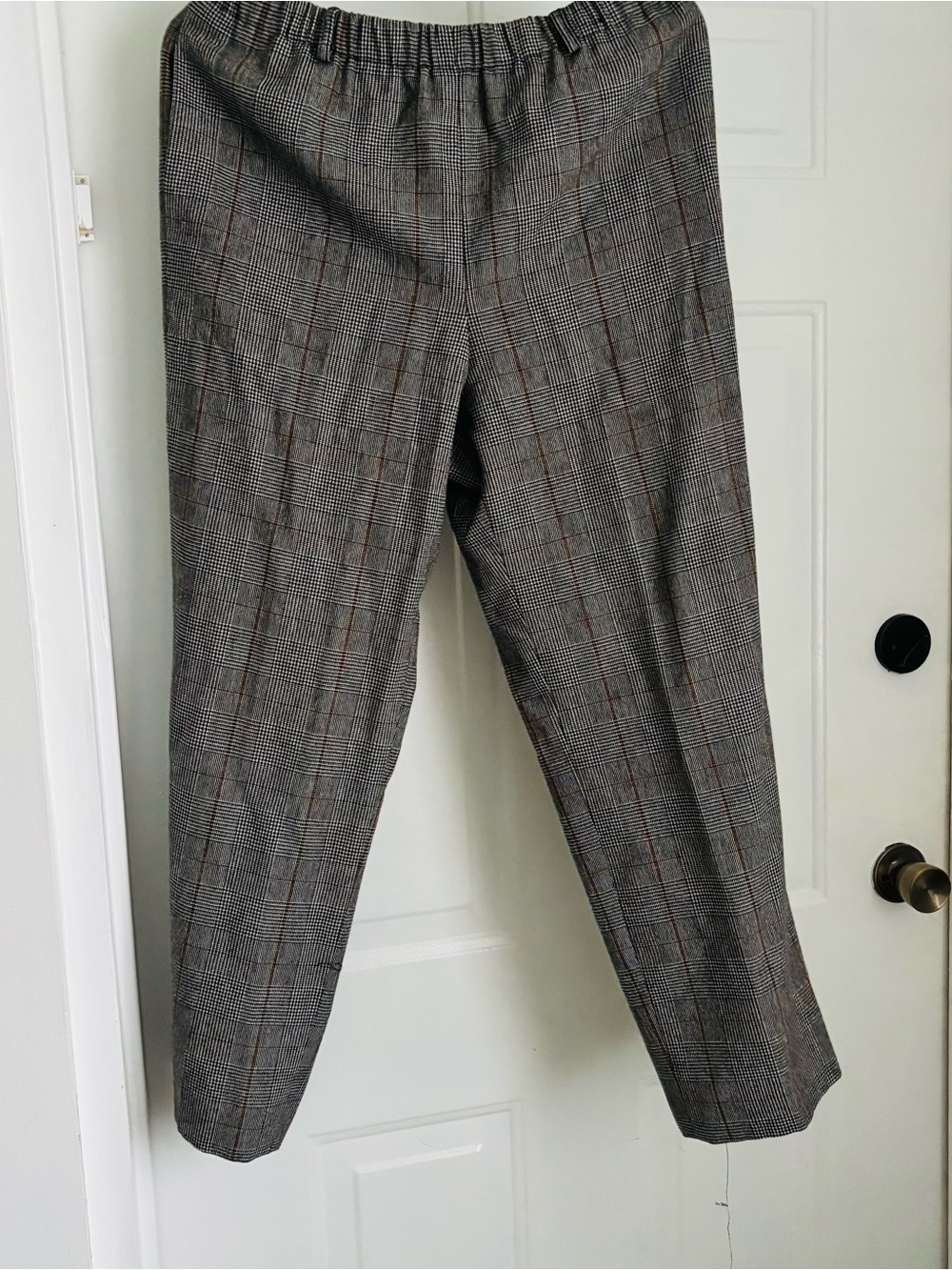Orvis Men's Gray Plaid Chinos with Brown Windowpane